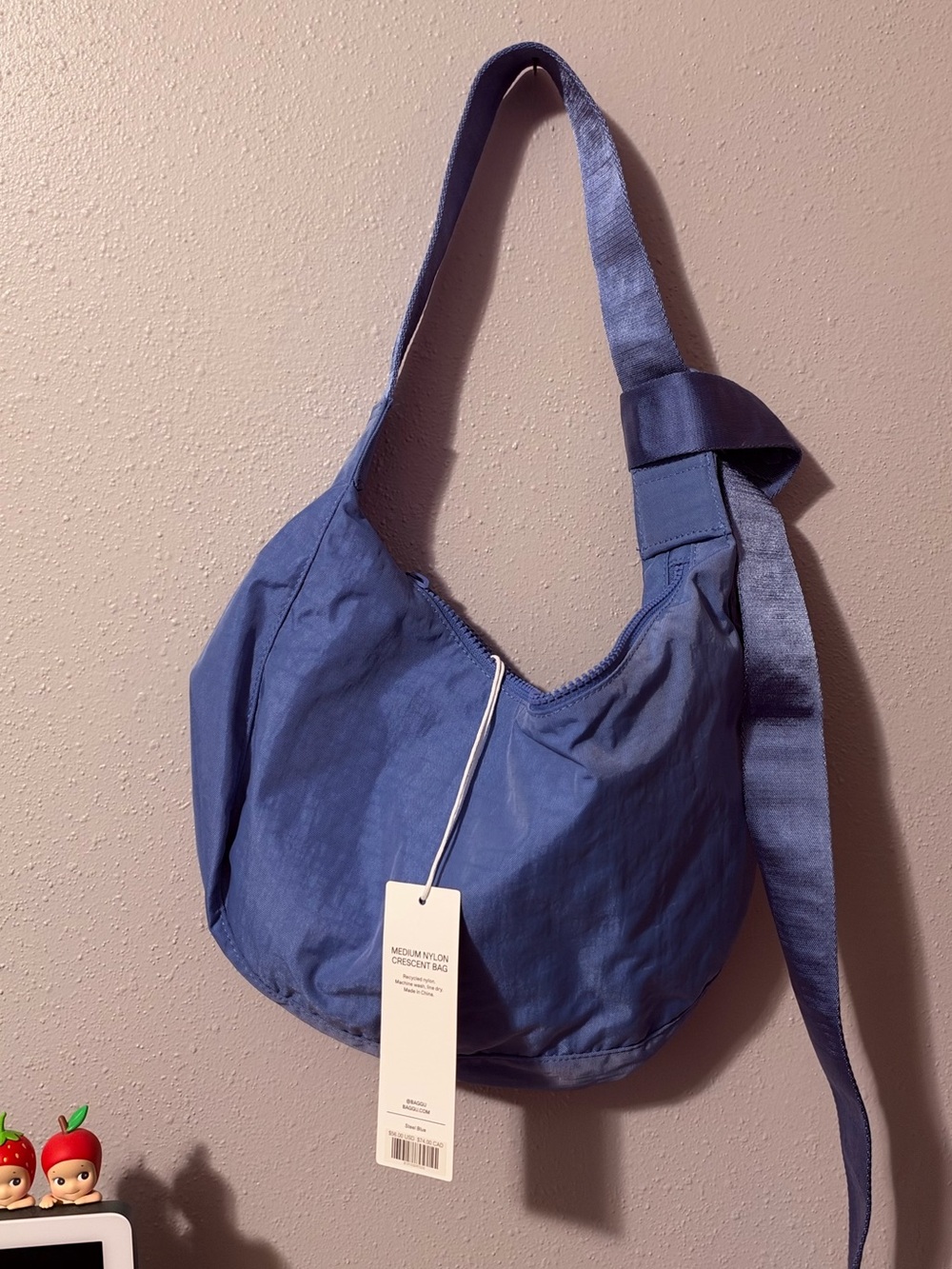 BAGGU Steel blue medium crescent